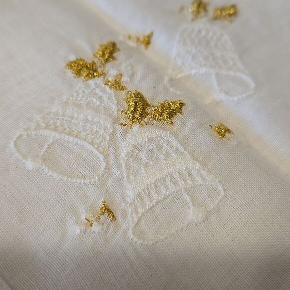 Vintage Floral Embroidered Handkerchief Set - Yellow, Purple, Green Accents - Picture 3 of 16